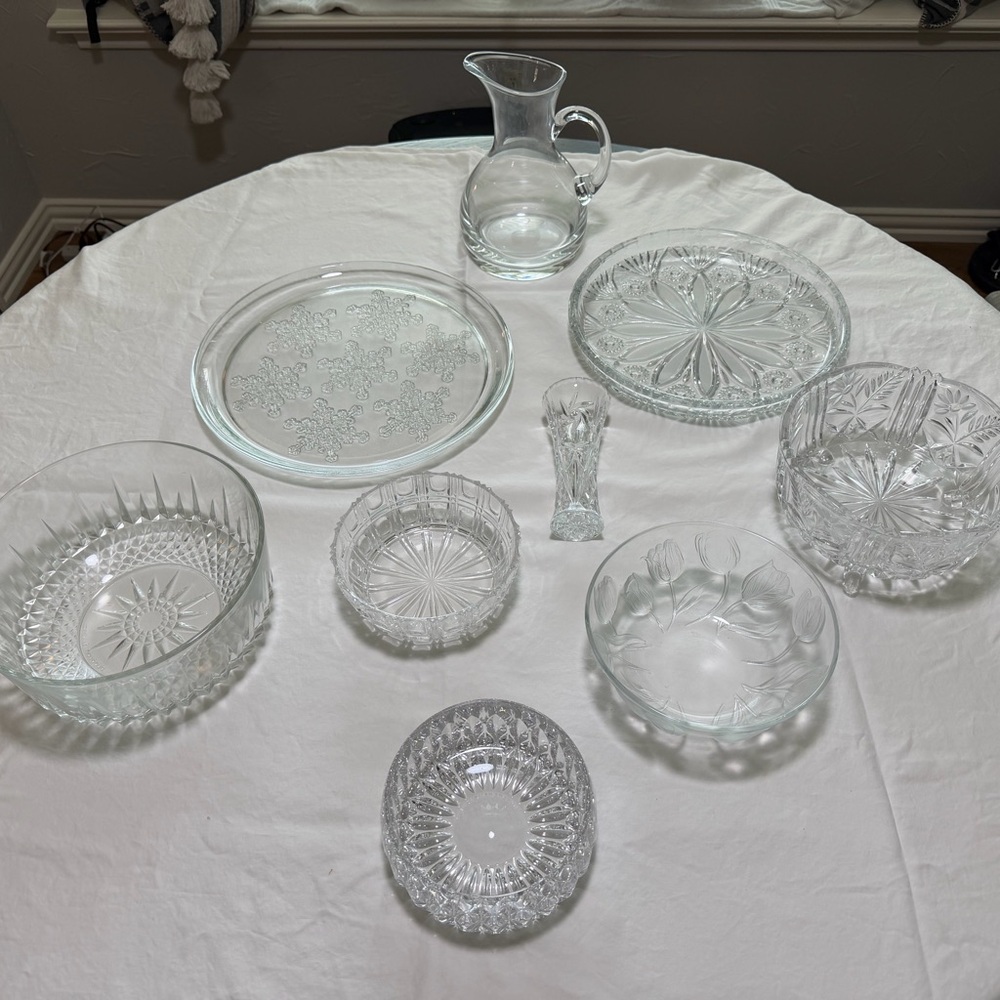 Elegant Crystal selling all pieces together or individually